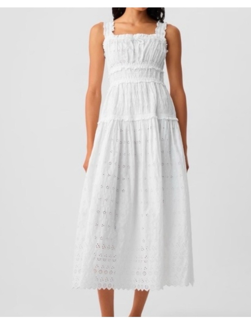 Gap x Doen White Eyelet Midi Dress Sundress Medium